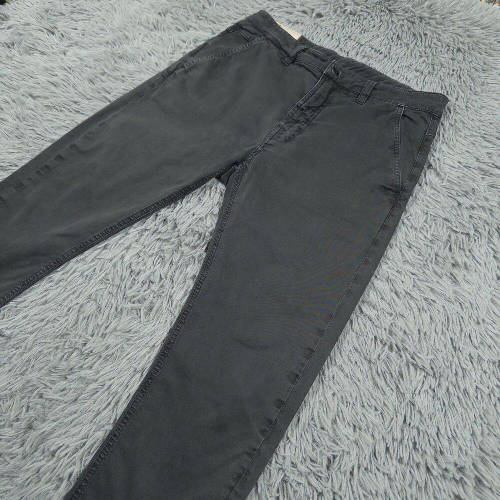 Nudie Jeans Pants 32x32 (31x 24) Black Slim Adam Chino Straight Leg Stretch Mens